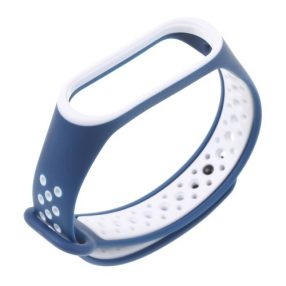   Xiaomi Mi Band 3 Óraszíj - Pótszíj TwoTone Style Kék/Fehér
