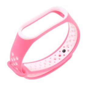   Xiaomi Mi Band 3 Óraszíj - Pótszíj TwoTone Style Pink/Fehér