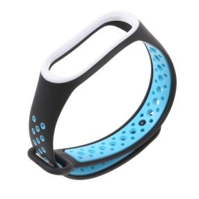   Xiaomi Mi Band 3 Óraszíj - Pótszíj TwoTone Style Fekete/Kék