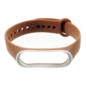 Xiaomi Mi Band 3 Pótszíj - Óraszíj BiColor Fehér/Barna
