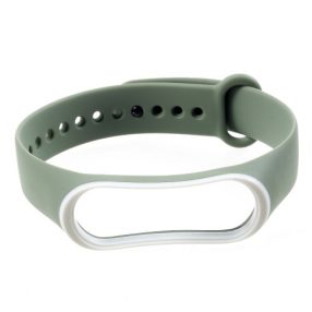 Xiaomi Mi Band 3 Pótszíj - Óraszíj BiColor Fehér/Zöld