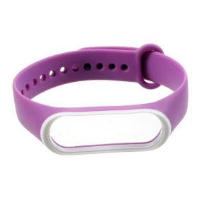 Xiaomi Mi Band 3 Pótszíj - Óraszíj BiColor Fehér/Lila
