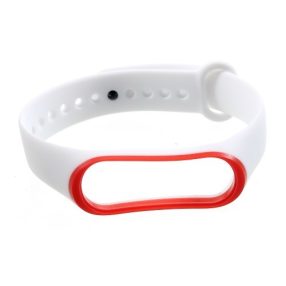 Xiaomi Mi Band 3 Pótszíj - Óraszíj BiColor Piros/Fehér
