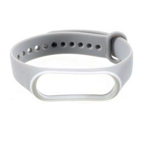   Xiaomi Mi Band 3 Pótszíj - Óraszíj BiColor Fehér/Szürke