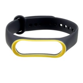 Xiaomi Mi Band 3 Pótszíj - Óraszíj BiColor Sárga/Fekete