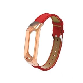Xiaomi Mi Band 3 Pótszíj - Óraszíj Bőr Piros