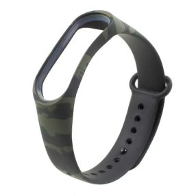   Szilikon Pótszíj - Óraszíj Xiaomi Mi Band 3 Camouflage Style KatonaZöld