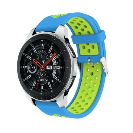 Pótszíj - Szilikon Óraszíj Samsung Galaxy Watch 46mm TwoTone Series Kék/Zöld