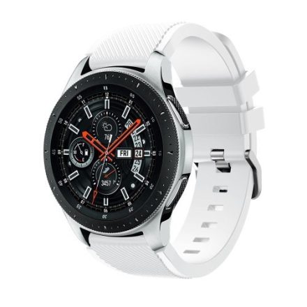 Szilikon Óraszíj - Pótszíj Samsung Galaxy Watch 46mm - Sport Style Series Fehér