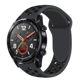   Huawei Watch GT Óraszíj - Szilikon Pótszíj Trendy Sport Style Fekete