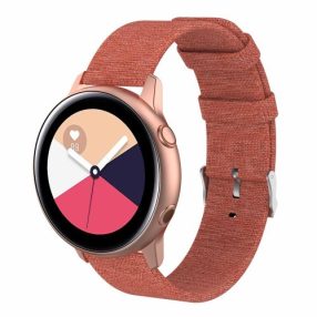   Samsung Galaxy Watch Active Óraszíj - Pótszíj Textil Canvas Narancssárga