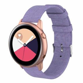   Samsung Galaxy Watch Active Óraszíj - Pótszíj Textil Canvas Lila