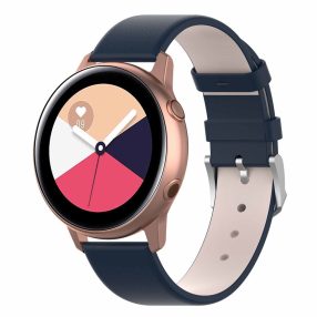   Samsung Galaxy Watch Active Óraszíj Pótszíj - Bőr Elegant Series Kék