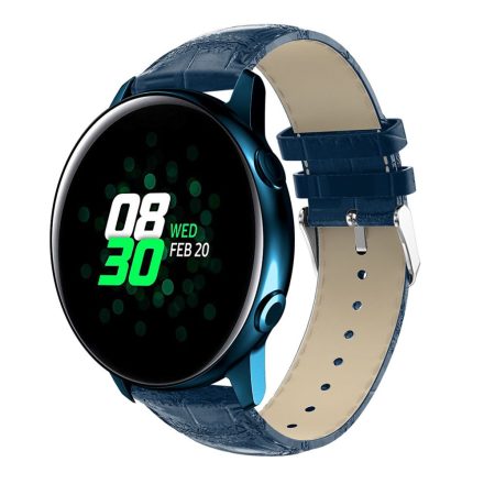 Samsung Galaxy Watch Active Óraszíj Pótszíj - Krokodil Bőrmintázattal Kék