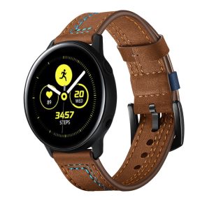   Samsung Galaxy Watch Active Óraszíj Pótszíj - Bőrszíj RMPACK Man Style Barna