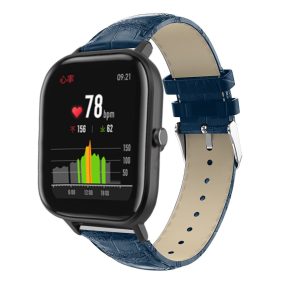   Huawei Amazfit GTS Pótszíj - Óraszíj Krokodil Bőrmintás Kék