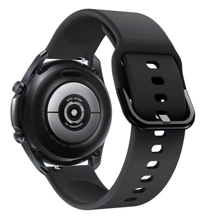 RMPACK Samsung Galaxy Watch 3 45mm Óraszíj Pótszíj Okosóra Szíj Szilikon Nature Fekete