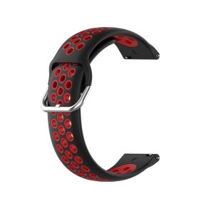   RMPACK Samsung Galaxy Watch 3 45mm Okosóra Szíj Pótszíj Óraszíj Hollow Style Fekete/Piros
