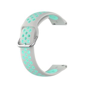   RMPACK Samsung Galaxy Watch 3 45mm Okosóra Szíj Pótszíj Óraszíj Hollow Style Szürke/Cián