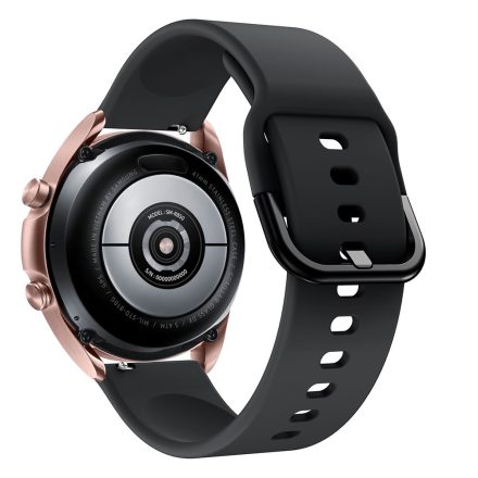RMPACK Samsung Galaxy Watch 3 41mm Óraszíj Pótszíj Okosóra Szíj Szilikon Nature Fekete