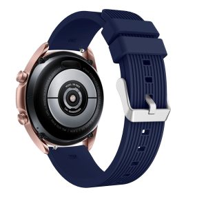   RMPACK Samsung Galaxy Watch 3 41mm Pótszíj Okosóra Szíj Óraszíj Szilikon Sport Style Sötétkék