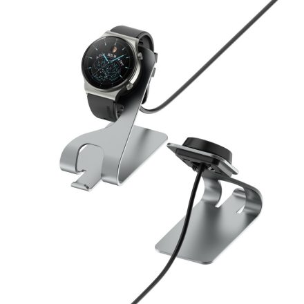 RMPACK Huawei Watch 3 Pro / Watch 3 Alumínium Dokkoló Töltő Wireless Állomással 100cm Kábel Fekete