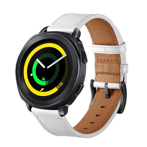 RMPACK Samsung Galaxy Watch4 40mm,42mm,44mm,46mm Bőrszíj Pótszíj Óraszíj CowStyle Fehér