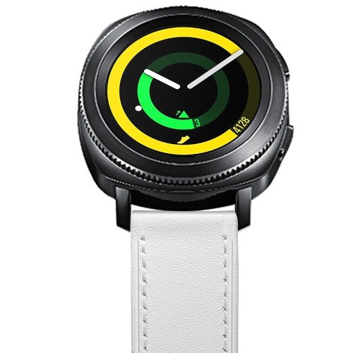 RMPACK Samsung Galaxy Watch4 40mm,42mm,44mm,46mm Bőrszíj Pótszíj Óraszíj CowStyle Fehér