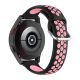 RMPACK Samsung Galaxy Watch4 Classic 46mm, 44mm Óraszíj Szilikon Pótszíj Sport Hollow Style Fekete/Rózsaszín
