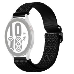   RMPACK Samsung Galaxy Watch4 42mm Pótszíj Óraszíj Szövet Szíj Nylon Rhombus Style Fekete