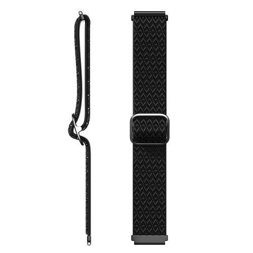 RMPACK Samsung Galaxy Watch4 42mm Pótszíj Óraszíj Szövet Szíj Nylon Rhombus Style Fekete