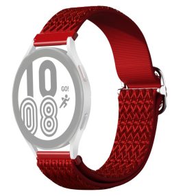   RMPACK Samsung Galaxy Watch4 42mm Pótszíj Óraszíj Szövet Szíj Nylon Rhombus Style Piros