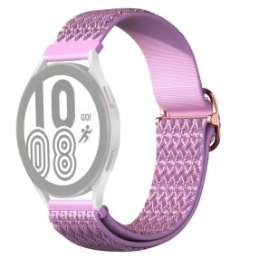   RMPACK Samsung Galaxy Watch4 42mm Pótszíj Óraszíj Szövet Szíj Nylon Rhombus Style Lila