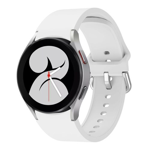 RMPACK Samsung Galaxy Watch4 Classic 46mm 42mm / 44mm 40mm Óraszíj Szilikon Pótszíj Elegance Series Fehér
