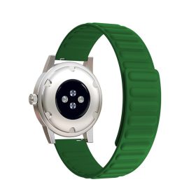   RMPACK Samsung Galaxy Watch4 Classic 46mm 42mm / 44mm 40mm Mágneses Szíj Pótszíj Szilikon Óraszíj Zöld