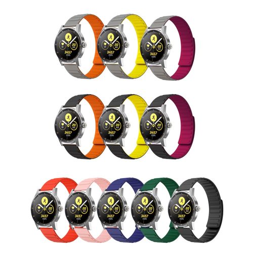 RMPACK Samsung Galaxy Watch4 Classic 46mm 42mm / 44mm 40mm Mágneses Szíj Pótszíj Szilikon Óraszíj Zöld