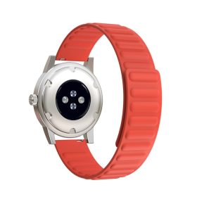   RMPACK Samsung Galaxy Watch4 Classic 46mm 42mm / 44mm 40mm Mágneses Szíj Pótszíj Szilikon Óraszíj Narancssárga
