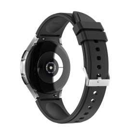   RMPACK Samsung Galaxy Watch4 40mm 42mm / Watch4 Classic 44mm Classic 46mm Óraszíj Szilikon Pótszíj TrendyStyle Fekete