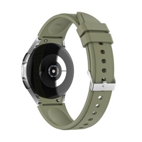   RMPACK Samsung Galaxy Watch4 40mm 42mm / Watch4 Classic 44mm Classic 46mm Óraszíj Szilikon Pótszíj TrendyStyle KatonaZöld