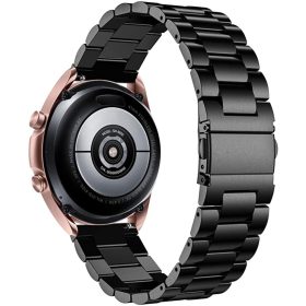   RMPACK Samsung Galaxy Watch4 40mm 42mm / Watch4 Classic 44mm Classic 46mm Fémszíj Pótszíj Óraszíj Fekete