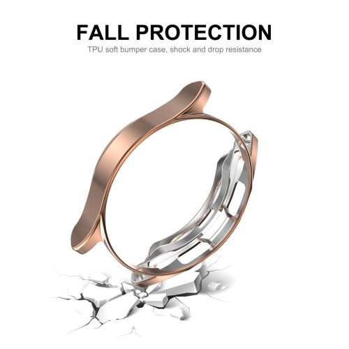 RMPACK Samsung Galaxy Watch4 Classic 42mm Védőkeret + Üvegfólia Képernyővédő Tempered Glass Ezüst