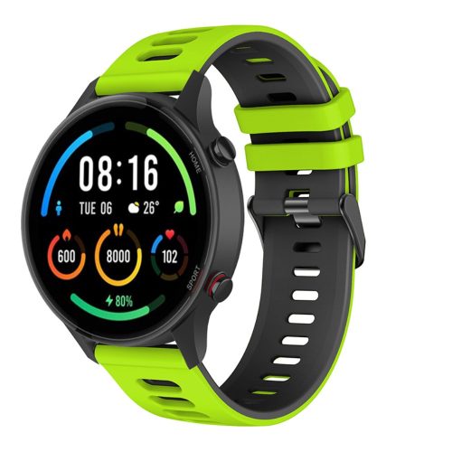 RMPACK Xiaomi Mi Watch Óraszíj Szilikon Pótszíj Sport Style Zöld/Fekete