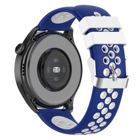   RMPACK Huawei Watch GT3 46mm Pótszíj Szilikon Óraszíj Sport Hollow Style Kék/Fehér