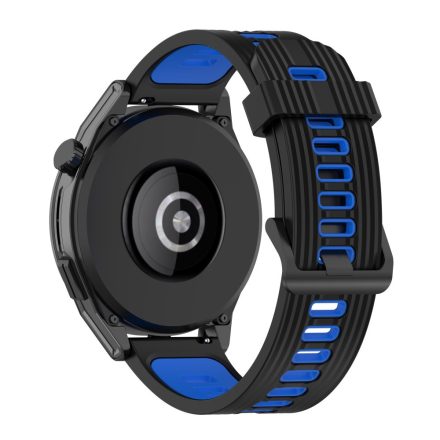 RMPACK Huawei Watch GT3 46mm Szilikon Óraszíj Pótszíj Sport Style Soft Fekete/Kék