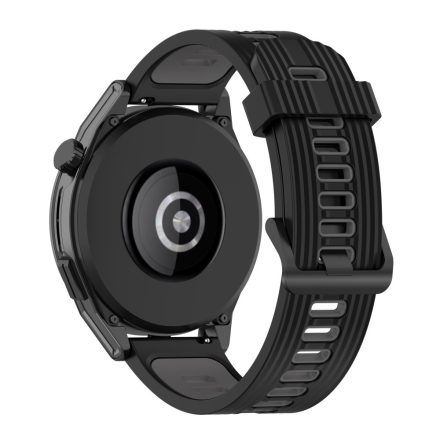 RMPACK Huawei Watch GT3 46mm Szilikon Óraszíj Pótszíj Sport Style Soft Fekete/Szürke