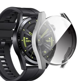   RMPACK Huawei Watch GT3 46mm Védőkeret Soft TPU Szilikon Előlapvédelemmel 3D FullSize Ezüst
