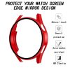 RMPACK Huawei Watch GT3 46mm Védőkeret + Tempered Glass Üveg Scratch-Proof 3D Piros