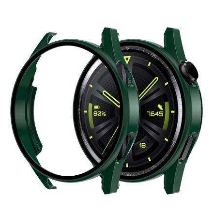RMPACK Huawei Watch GT3 46mm Védőkeret + Tempered Glass Üveg Scratch-Proof 3D Zöld