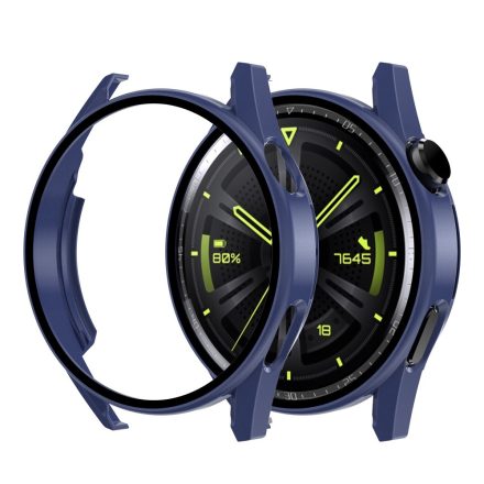 RMPACK Huawei Watch GT3 46mm Védőkeret + Tempered Glass Üveg Scratch-Proof 3D Kék