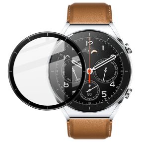   RMPACK Xiaomi Watch S1 Kijelzővédő Üvegfólia Tempered Glass IMAK 3D Keret Fekete